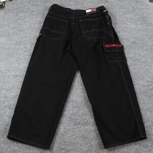 Vintage Tommy Jeans Mens 34 Black Carpenter Denim Baggy Skater 90s Y2K